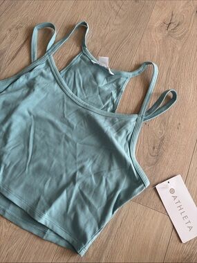 Athleta Double-Strap Ribbed Camisole in Seafoam
